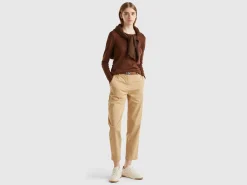 Stretch cotton chino trousers