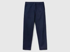 Stretch cotton chino trousers