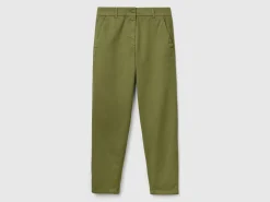 Stretch cotton chino trousers