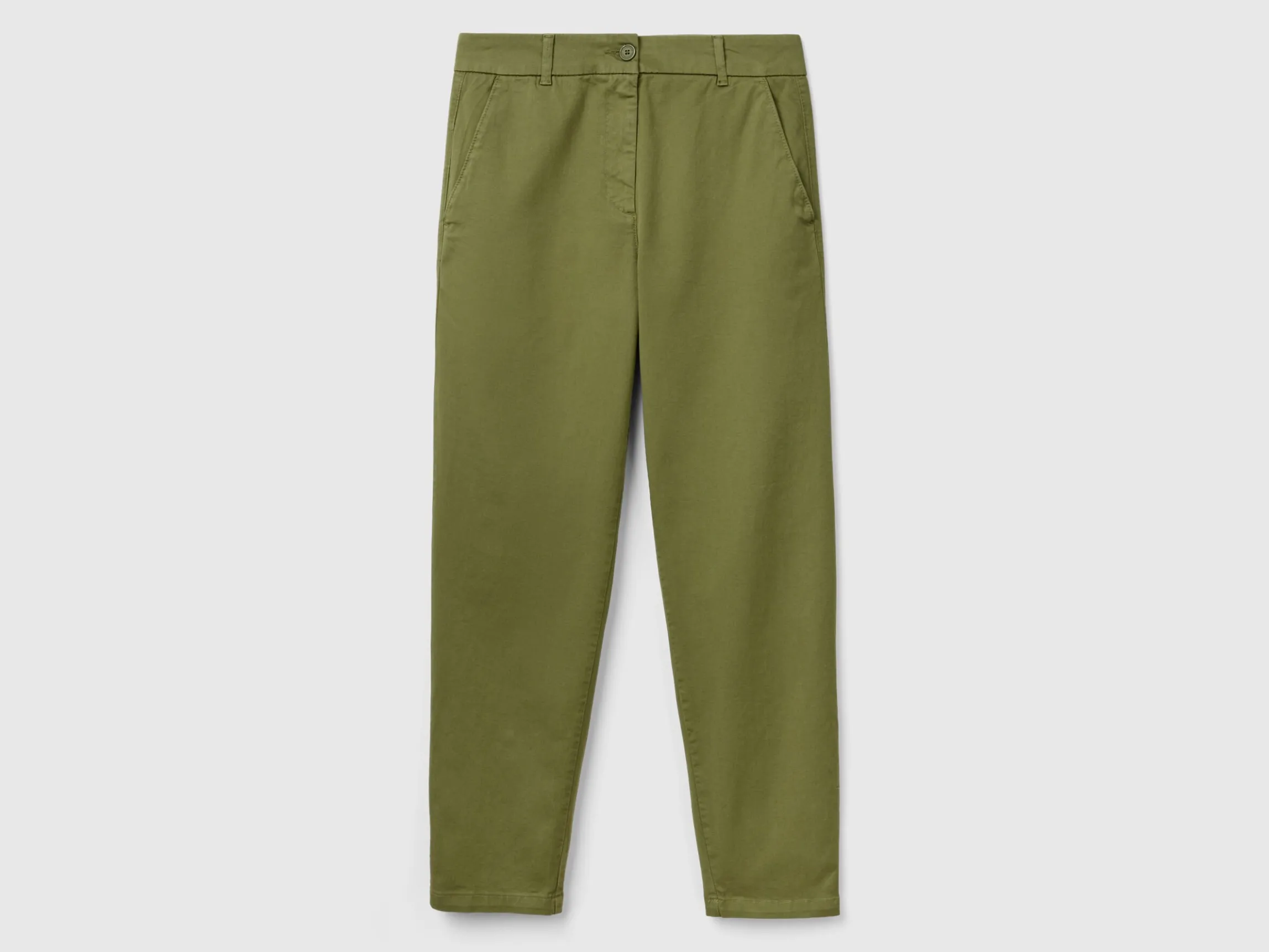 Stretch cotton chino trousers