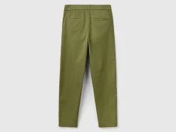 Stretch cotton chino trousers