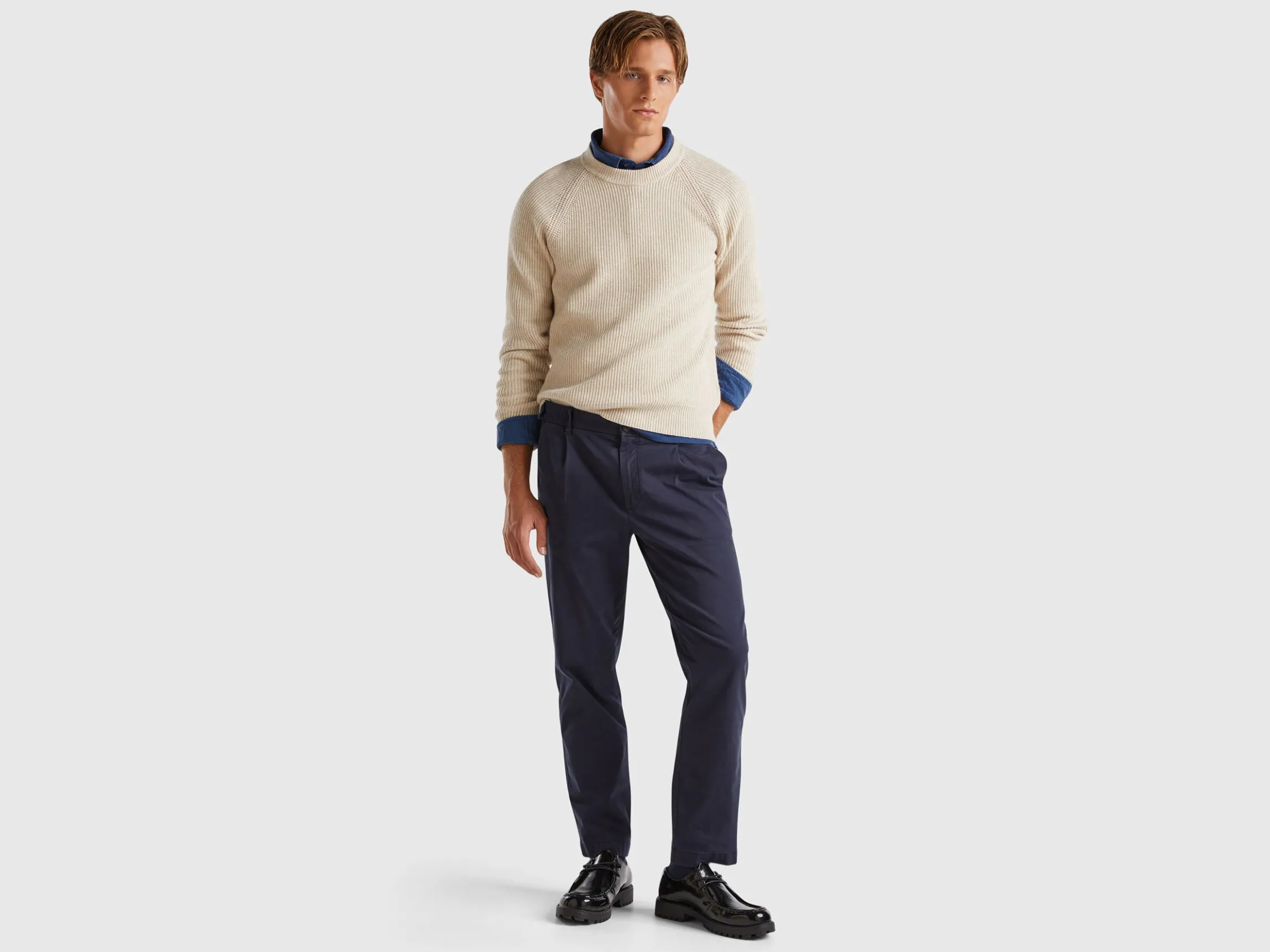 Stretch cotton chinos