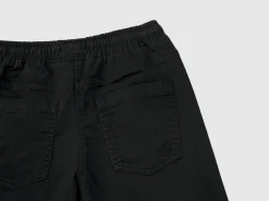 Stretch cotton joggers with drawstring