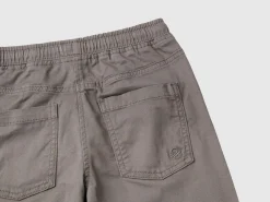Stretch cotton joggers with drawstring