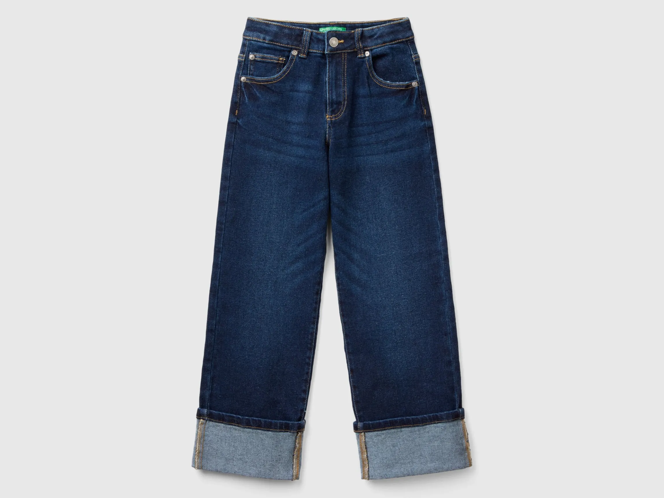 Stretch jeans with cuffs