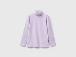 Stretch t-shirt with high neck