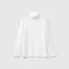 Stretch t-shirt with high neck