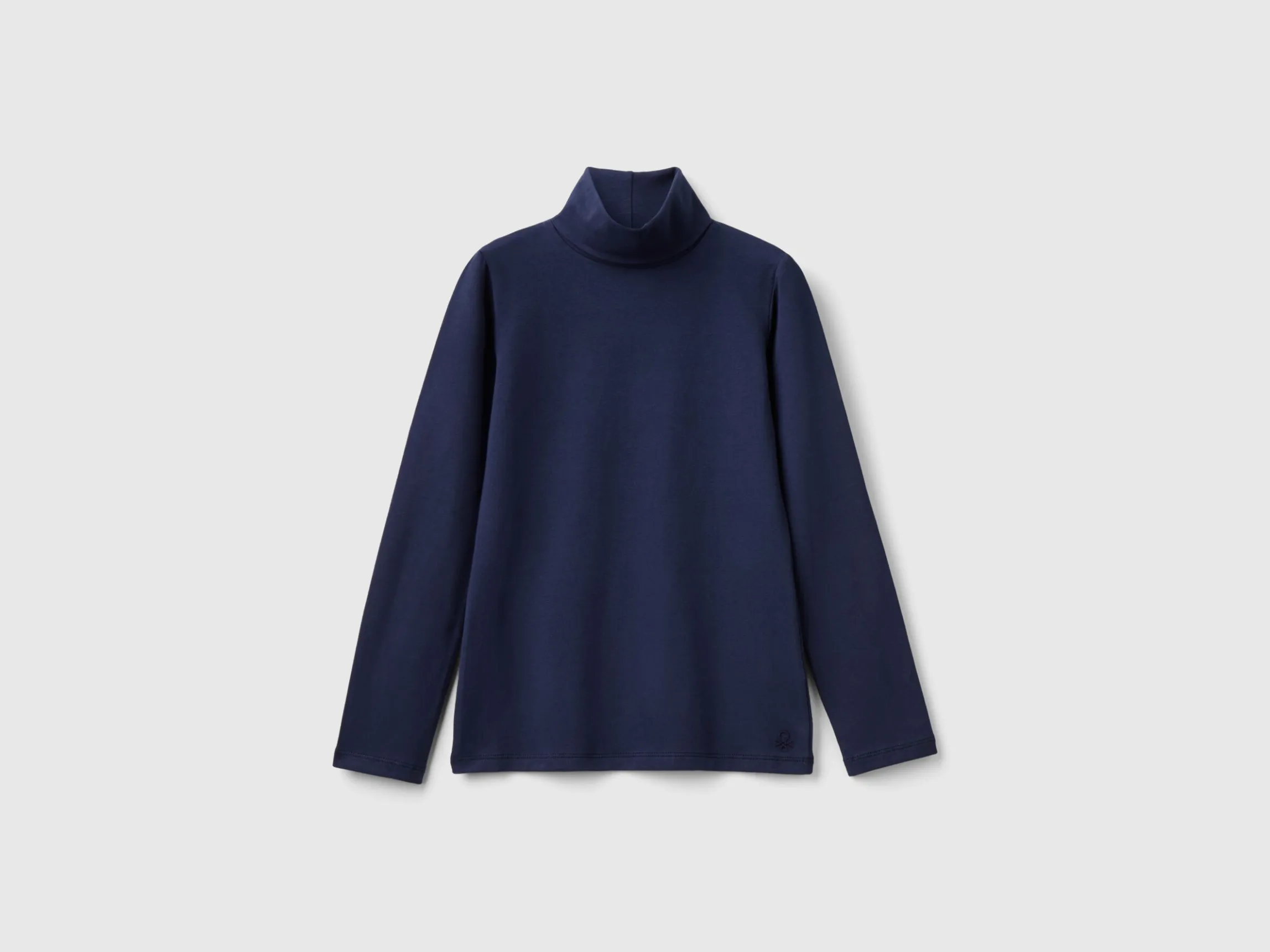 Stretch t-shirt with high neck