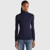 Stretch turtleneck sweater