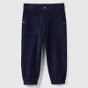 Stretch velvet trousers