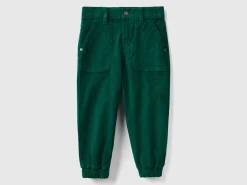 Stretch velvet trousers