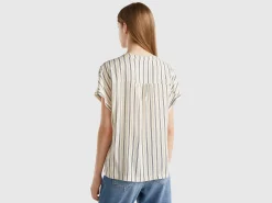 Striped blouse in pure viscose