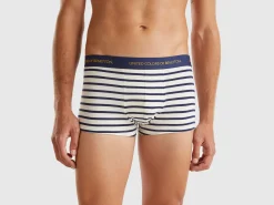Striped boxers in stretch organic cotton