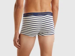 Striped boxers in stretch organic cotton