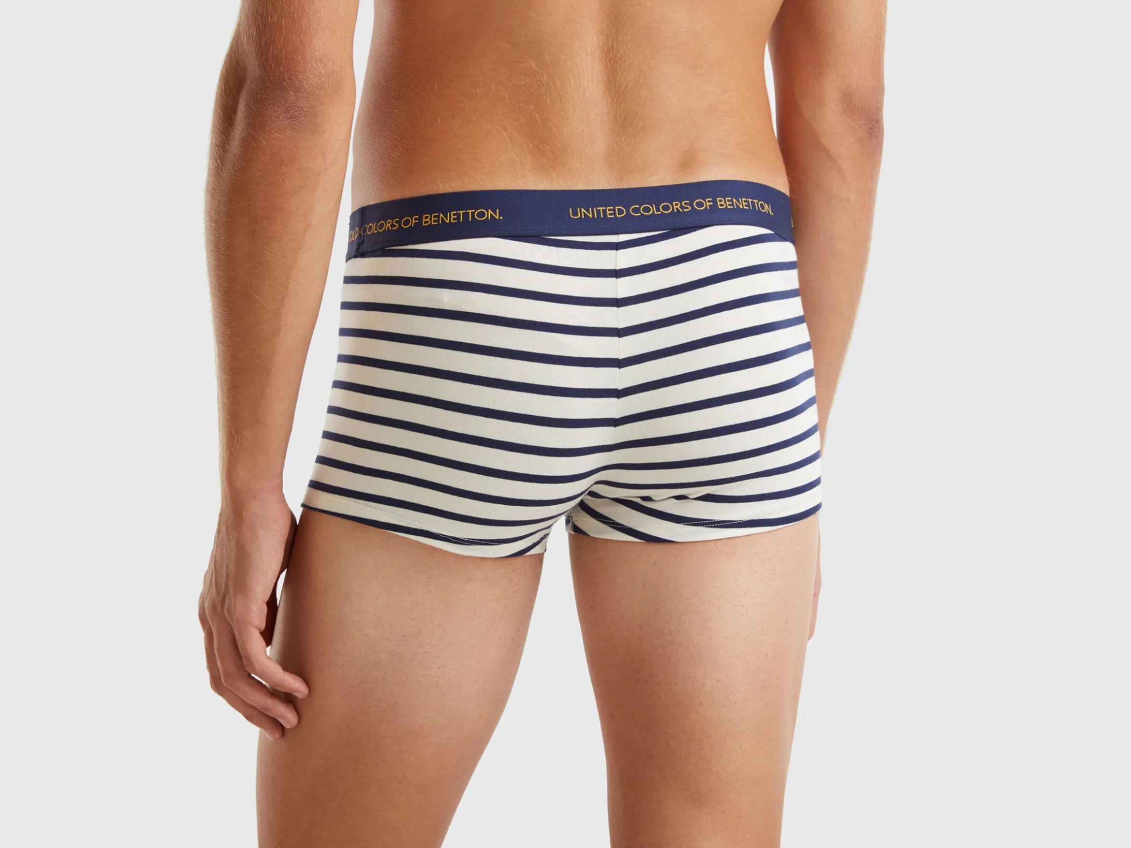 Striped boxers in stretch organic cotton