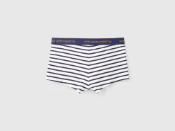 Striped boxers in stretch organic cotton