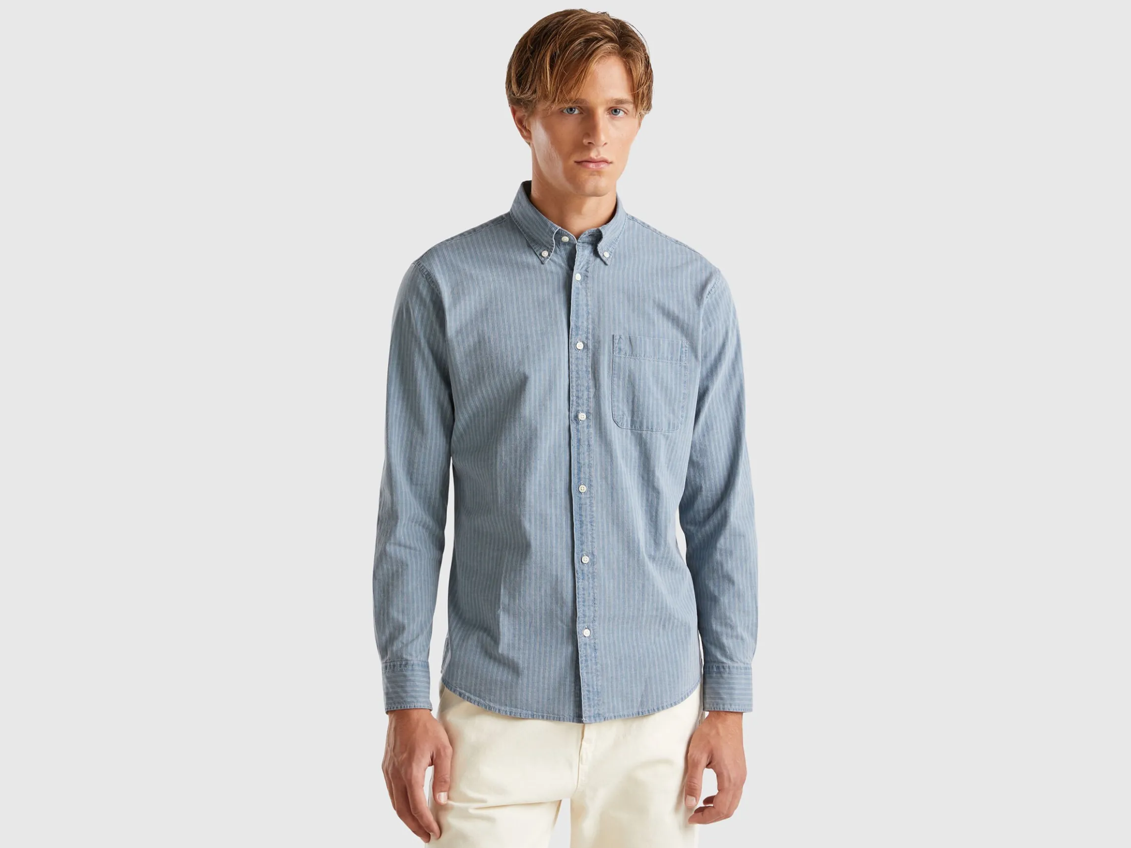 Striped button down shirt