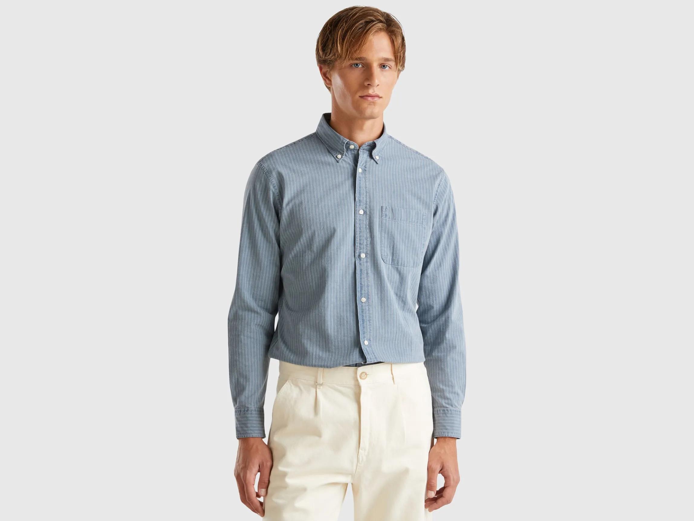 Striped button down shirt