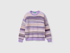 Striped jacquard sweater