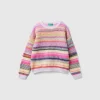 Striped jacquard sweater