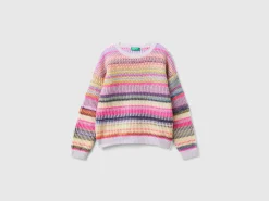 Striped jacquard sweater