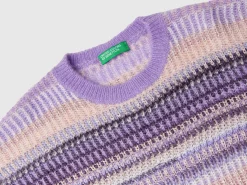 Striped jacquard sweater