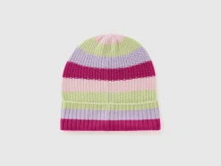 Striped knit hat