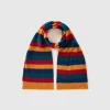 Striped knit scarf
