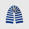 Striped knit scarf