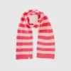 Striped knit scarf