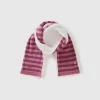 Striped knit scarf