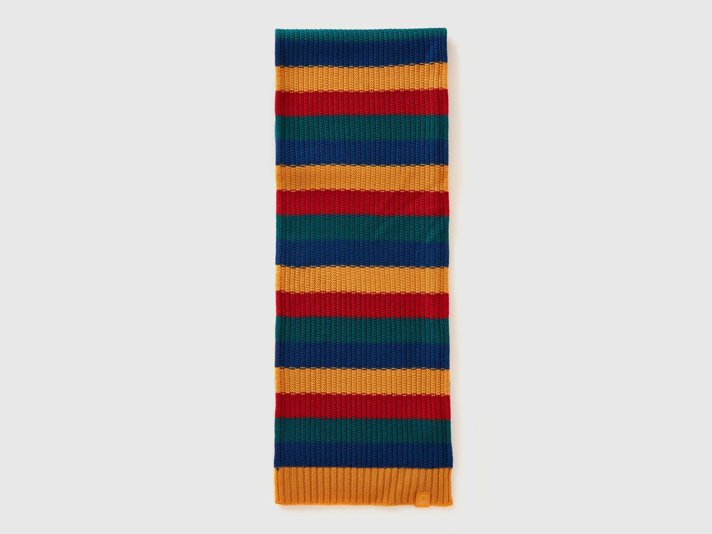 Striped knit scarf