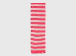 Striped knit scarf