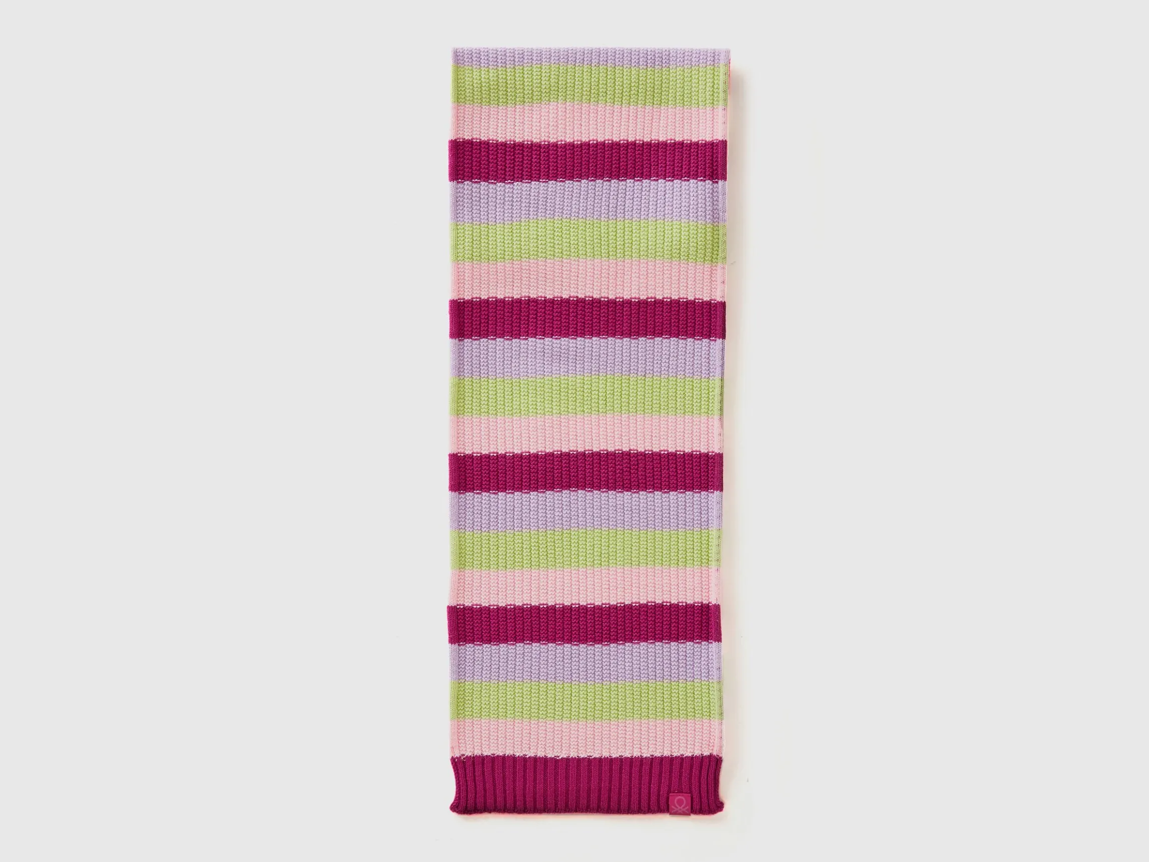 Striped knit scarf
