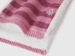 Striped knit scarf