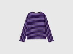 Striped purple and black Wednesday Addams t-shirt