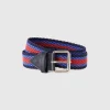Striped ribbon belt