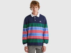 Striped rugby polo