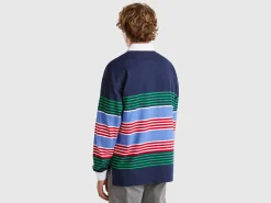 Striped rugby polo