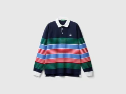 Striped rugby polo
