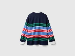 Striped rugby polo