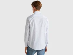 Striped shirt in stretch cotton