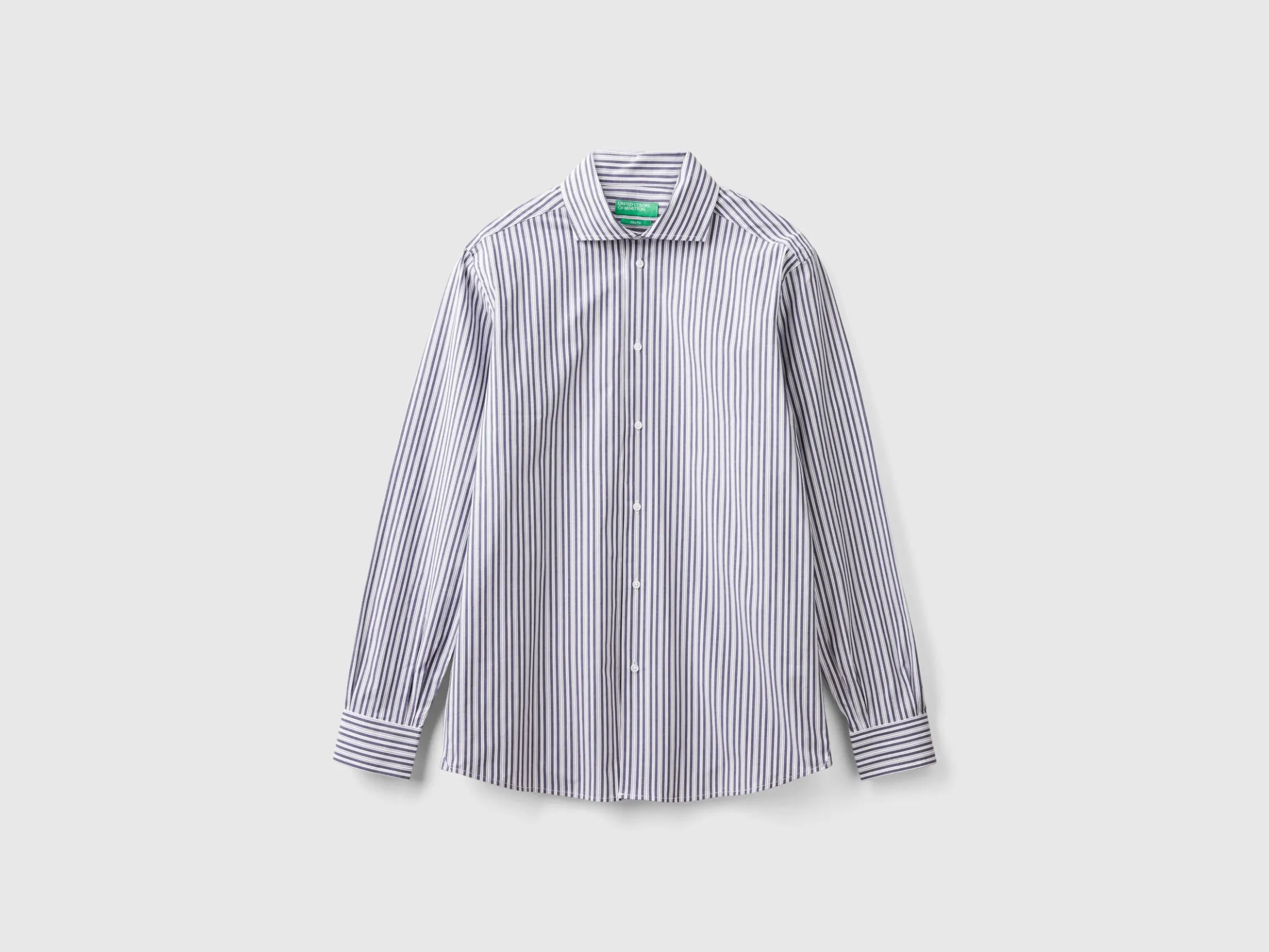 Striped shirt in stretch cotton