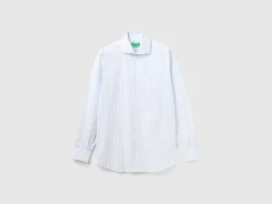 Striped shirt in stretch cotton