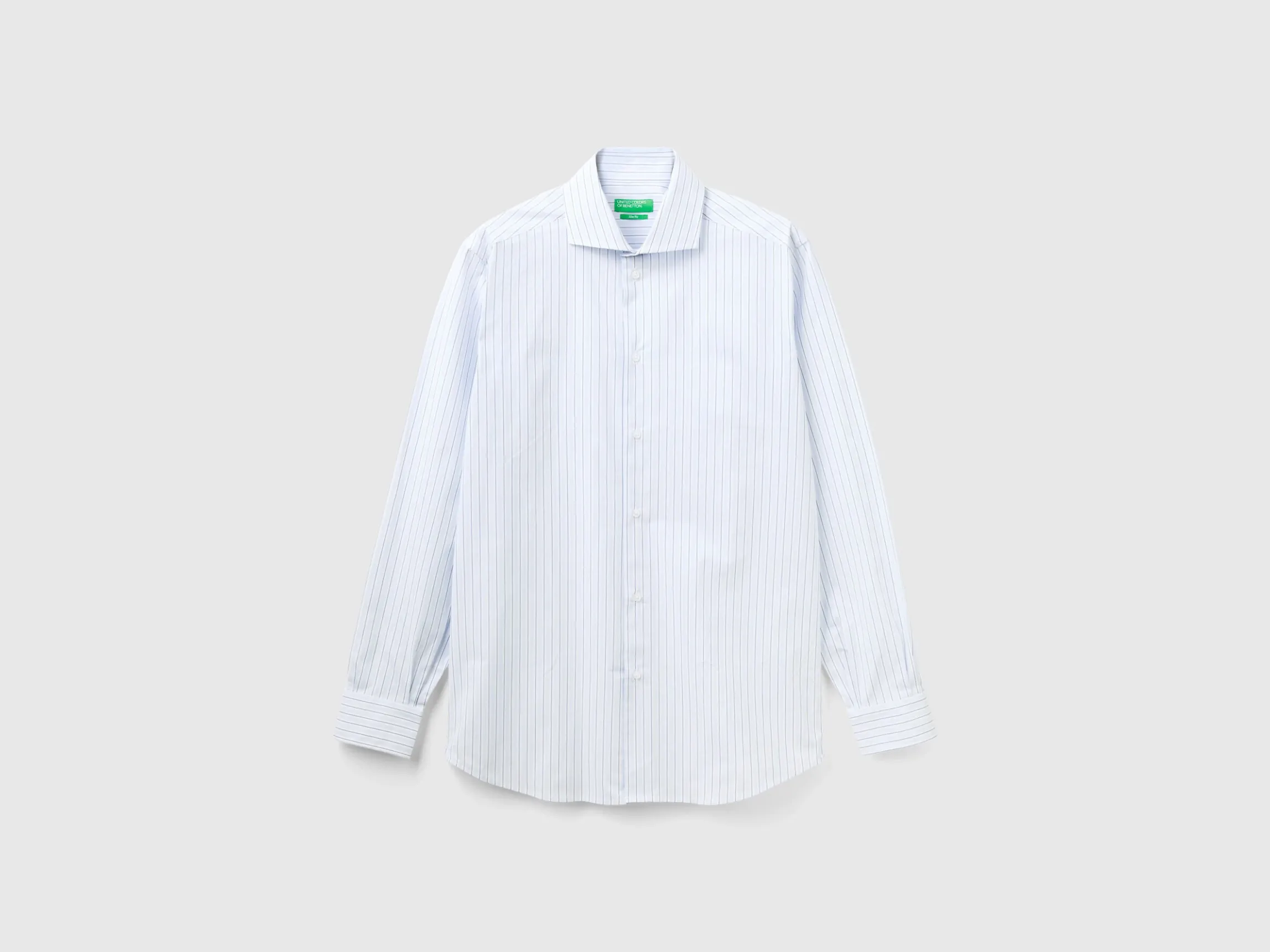 Striped shirt in stretch cotton