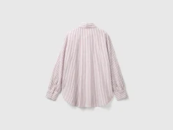 Striped shirt made from linen blend