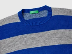 Striped shirt with skateboard graphics
