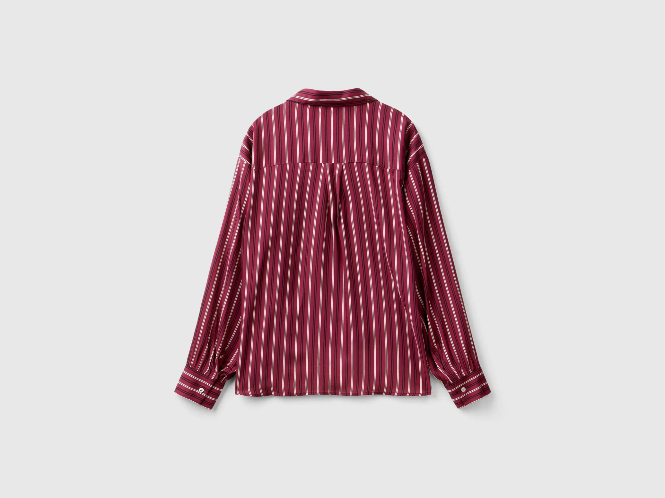 Striped shirt with V-neck