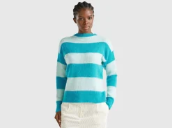 Striped sweater in alpaca blend