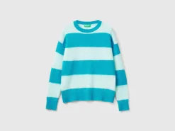 Striped sweater in alpaca blend